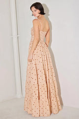 DOTTED DREAM WOVEN MAXI DRESS - Flying Tomato - Flyclothing LLC