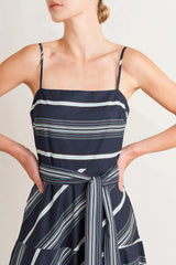 SWEET ESCAPE STRIPE WOVEN MIDI DRESS - Flying Tomato - Flyclothing LLC
