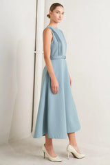 SOFT SPOKEN WOVEN MIDI DRESS - Flying Tomato - Flyclothing LLC