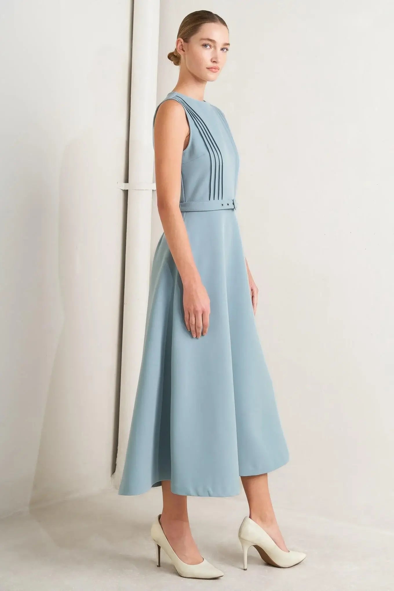 SOFT SPOKEN WOVEN MIDI DRESS - Flying Tomato - Flyclothing LLC