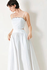 PURE ELEGANCE WOVEN MIDI DRESS - Flying Tomato - Flyclothing LLC