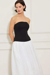 SOFT SPOKEN BEAUTY KNIT WOVEN MIDI DRESS - Flying Tomato - Flyclothing LLC
