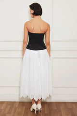 SOFT SPOKEN BEAUTY KNIT WOVEN MIDI DRESS - Flying Tomato - Flyclothing LLC
