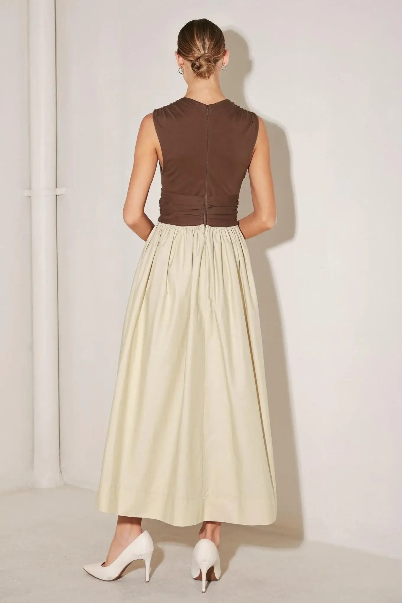 ANGEL VEIL SOLID MIDI DRESS - Flying Tomato - Flyclothing LLC