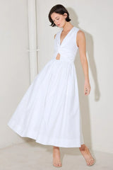 ANGEL VEIL SOLID MIDI DRESS - Flying Tomato - Flyclothing LLC