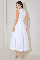 ANGEL VEIL SOLID MIDI DRESS - Flying Tomato - Flyclothing LLC