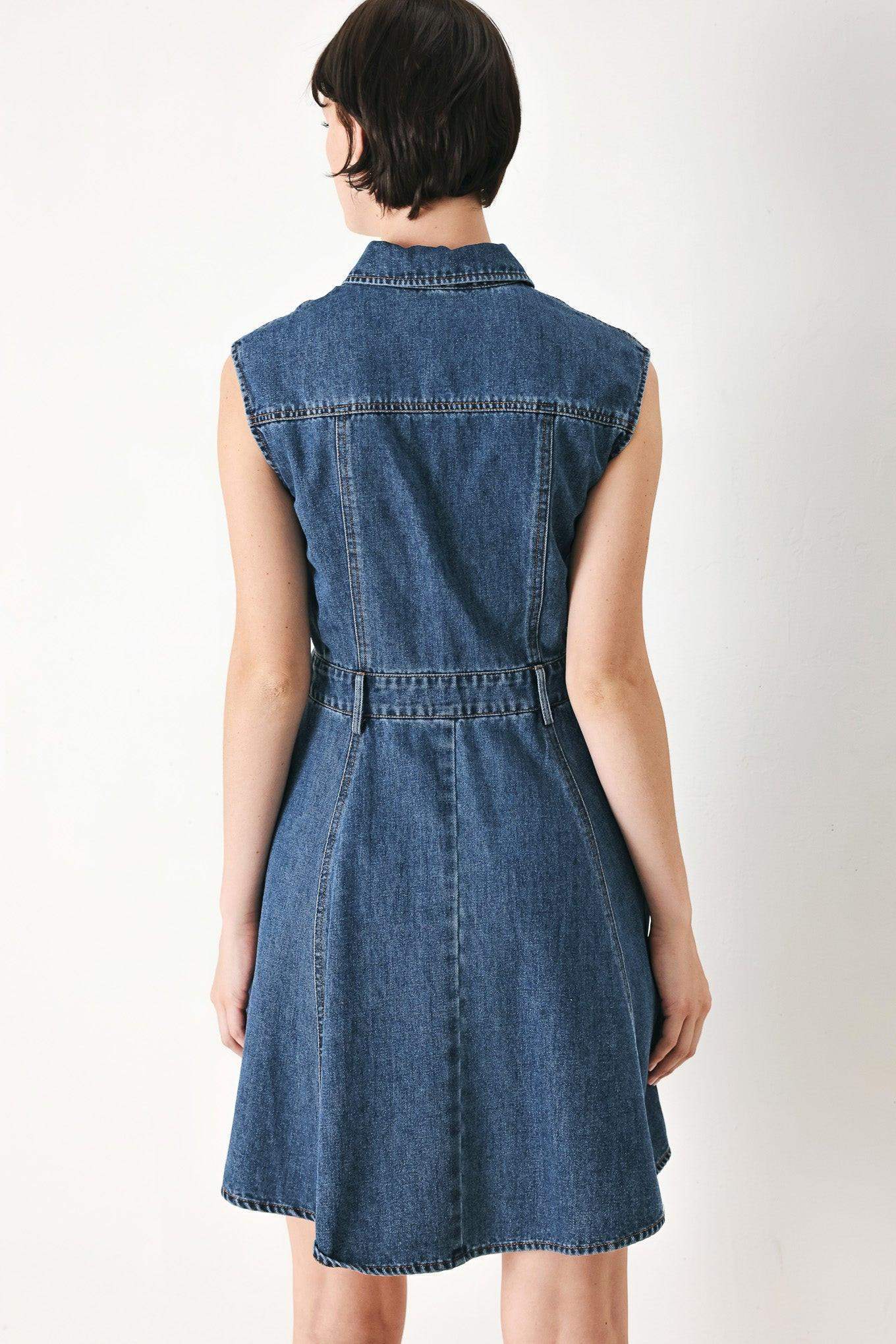 CASUAL GLAM DENIM MINI DRESS - Flying Tomato - Flyclothing LLC