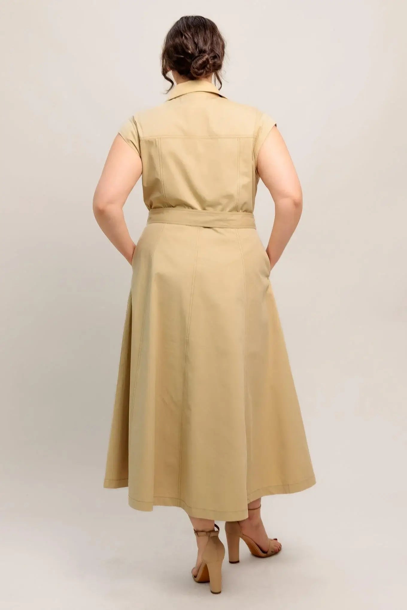 NATURAL INSTINCT WOVEN MIDI DRESS - Flying Tomato - Flyclothing LLC