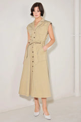 NATURAL INSTINCT WOVEN MIDI DRESS - Flying Tomato - Flyclothing LLC