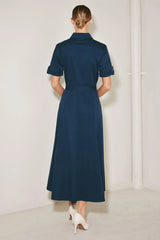 CLASSIC AUTHORITY WOVEN MIDI DRESS - Flying Tomato - Flyclothing LLC