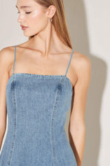 RUNWAY REBEL DENIM MIDI DRESS - Flying Tomato - Flyclothing LLC