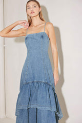 RUNWAY REBEL DENIM MIDI DRESS - Flying Tomato - Flyclothing LLC