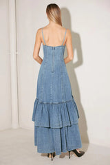 RUNWAY REBEL DENIM MIDI DRESS - Flying Tomato - Flyclothing LLC