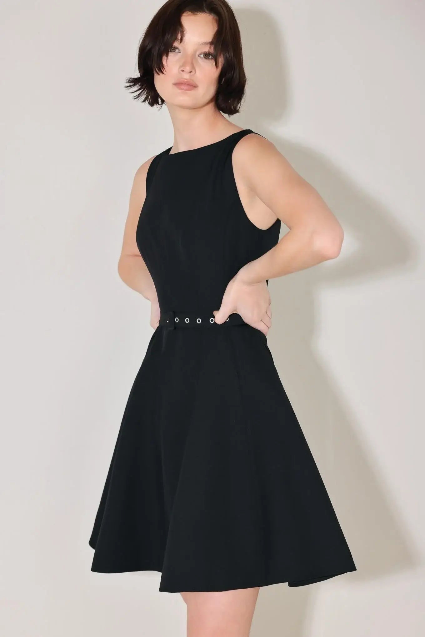 ALL EYES ON YOU WOVEN MINI DRESS - Flying Tomato - Flyclothing LLC