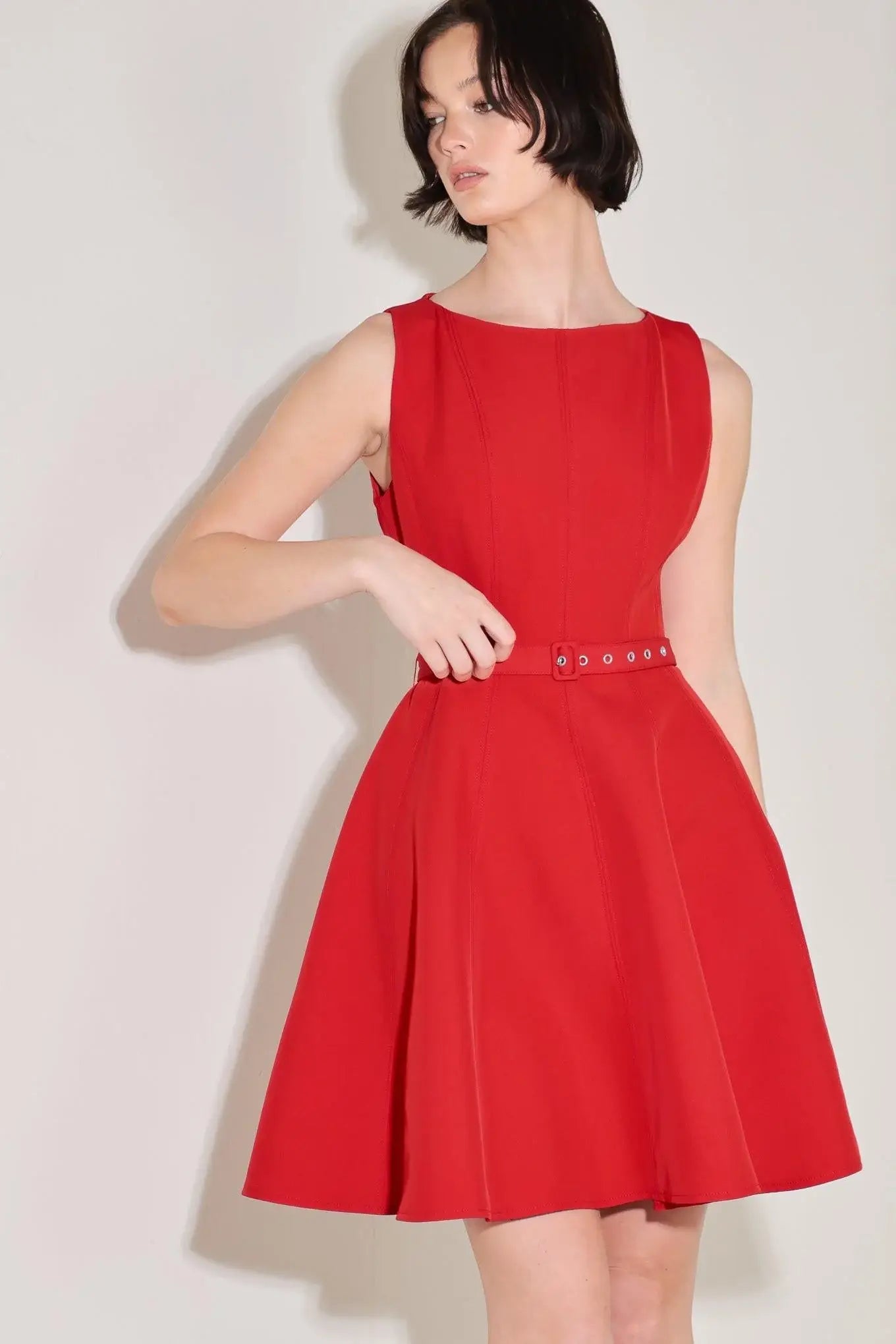 ALL EYES ON YOU WOVEN MINI DRESS - Flying Tomato - Flyclothing LLC