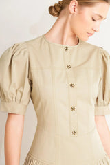 UNDERSTATED ICON WOVEN MIDI DRESS - Flying Tomato - Flyclothing LLC