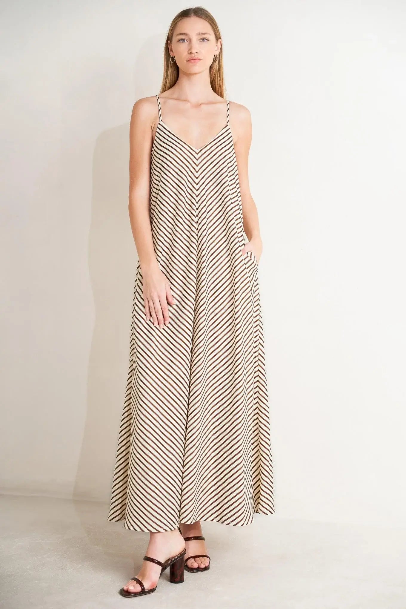 SEASIDE SILHOUETTE WOVEN MIDI DRESS - Flying Tomato - Flyclothing LLC