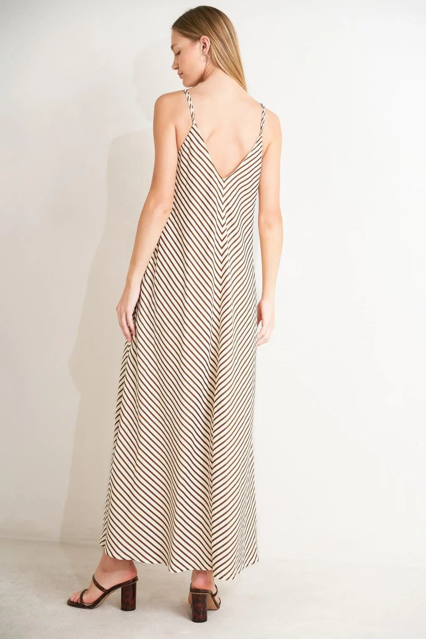 SEASIDE SILHOUETTE WOVEN MIDI DRESS - Flying Tomato - Flyclothing LLC