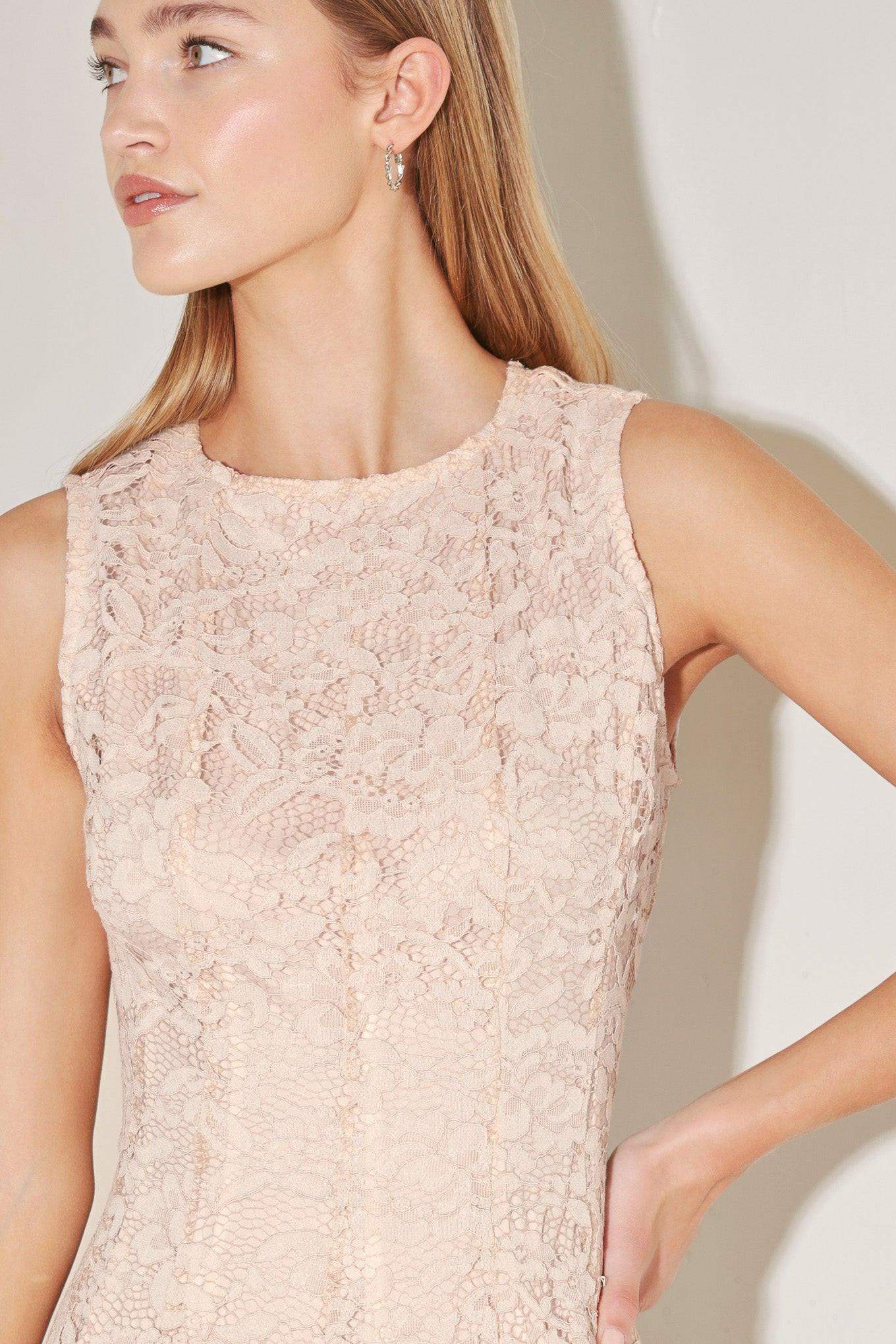 LOVE STORY WOVEN LACE MINI DRESS - Flying Tomato - Flyclothing LLC