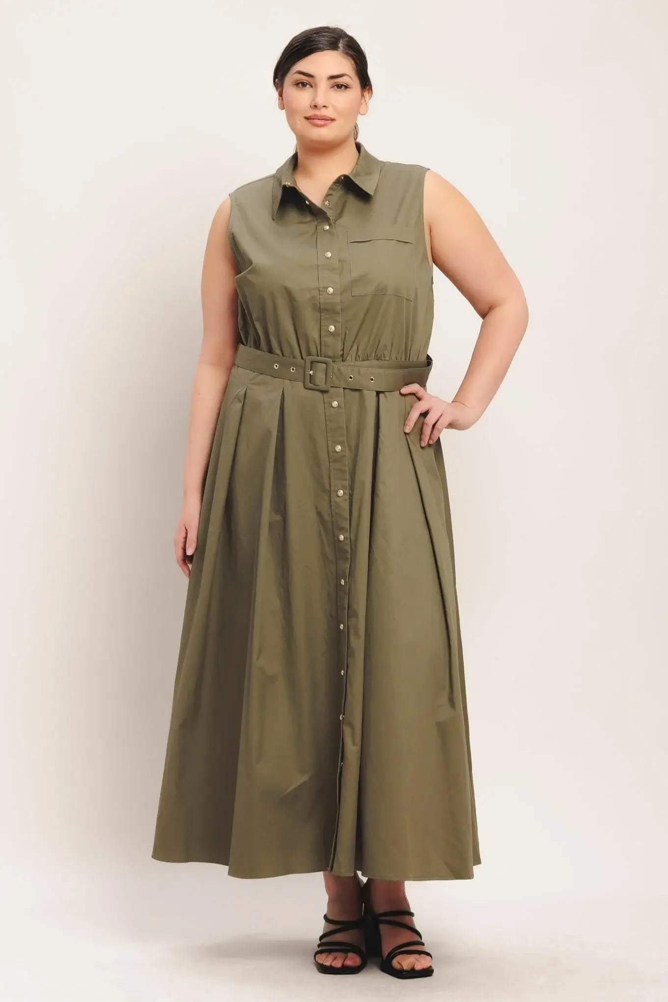 SIMPLY UNSTOPPABLE WOVEN MIDI DRESS - Flying Tomato - Flyclothing LLC