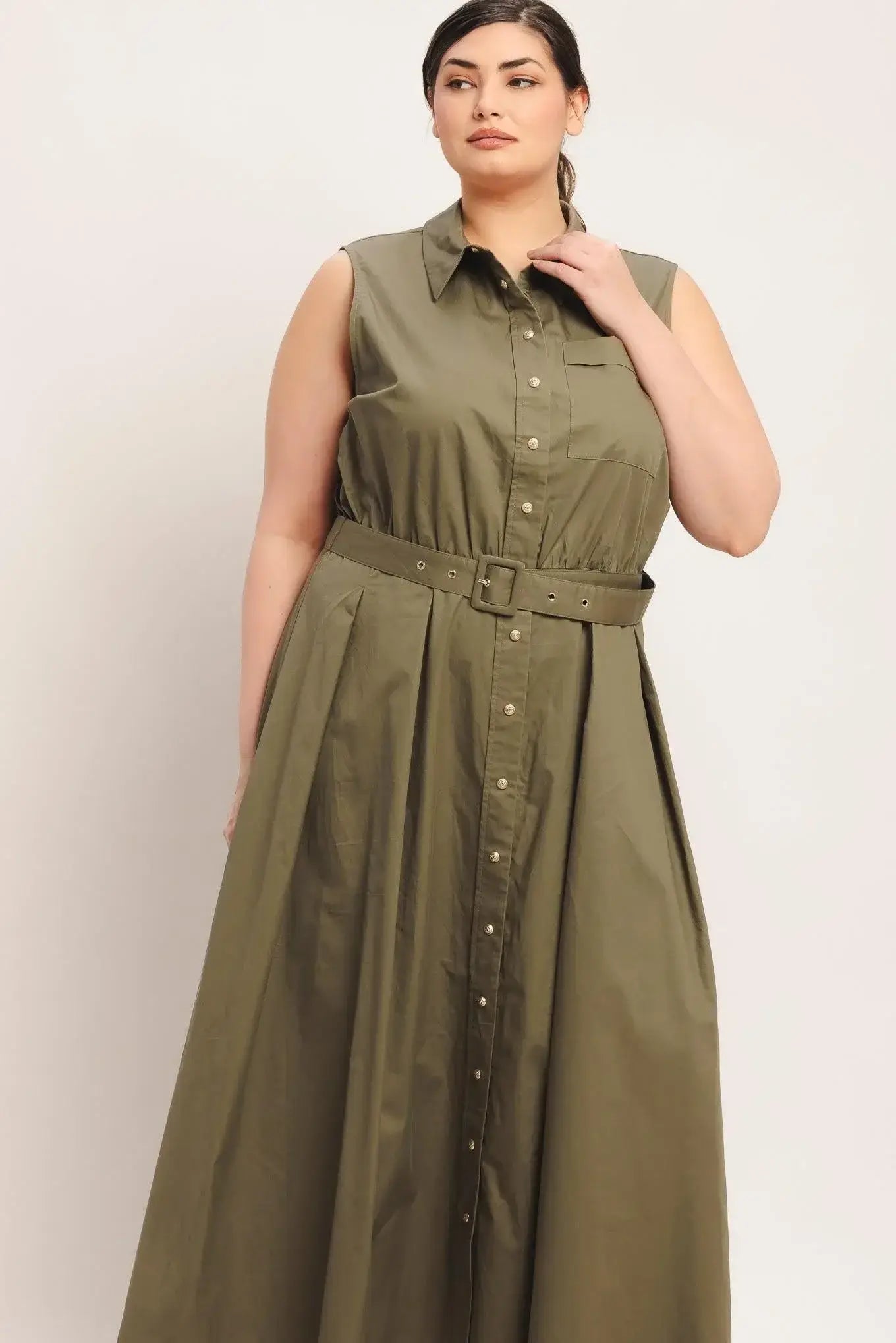 SIMPLY UNSTOPPABLE WOVEN MIDI DRESS - Flying Tomato - Flyclothing LLC