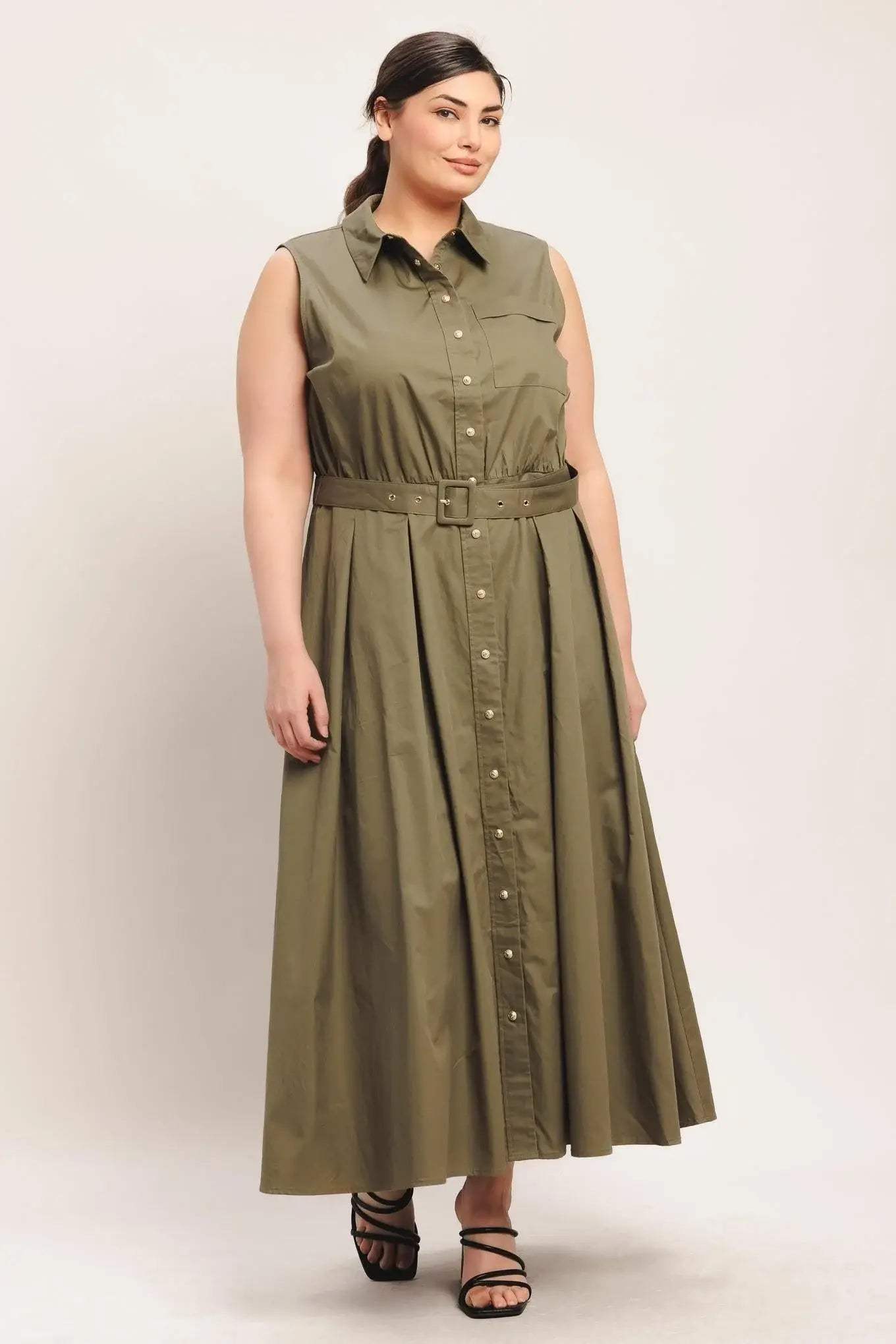 SIMPLY UNSTOPPABLE WOVEN MIDI DRESS - Flying Tomato - Flyclothing LLC