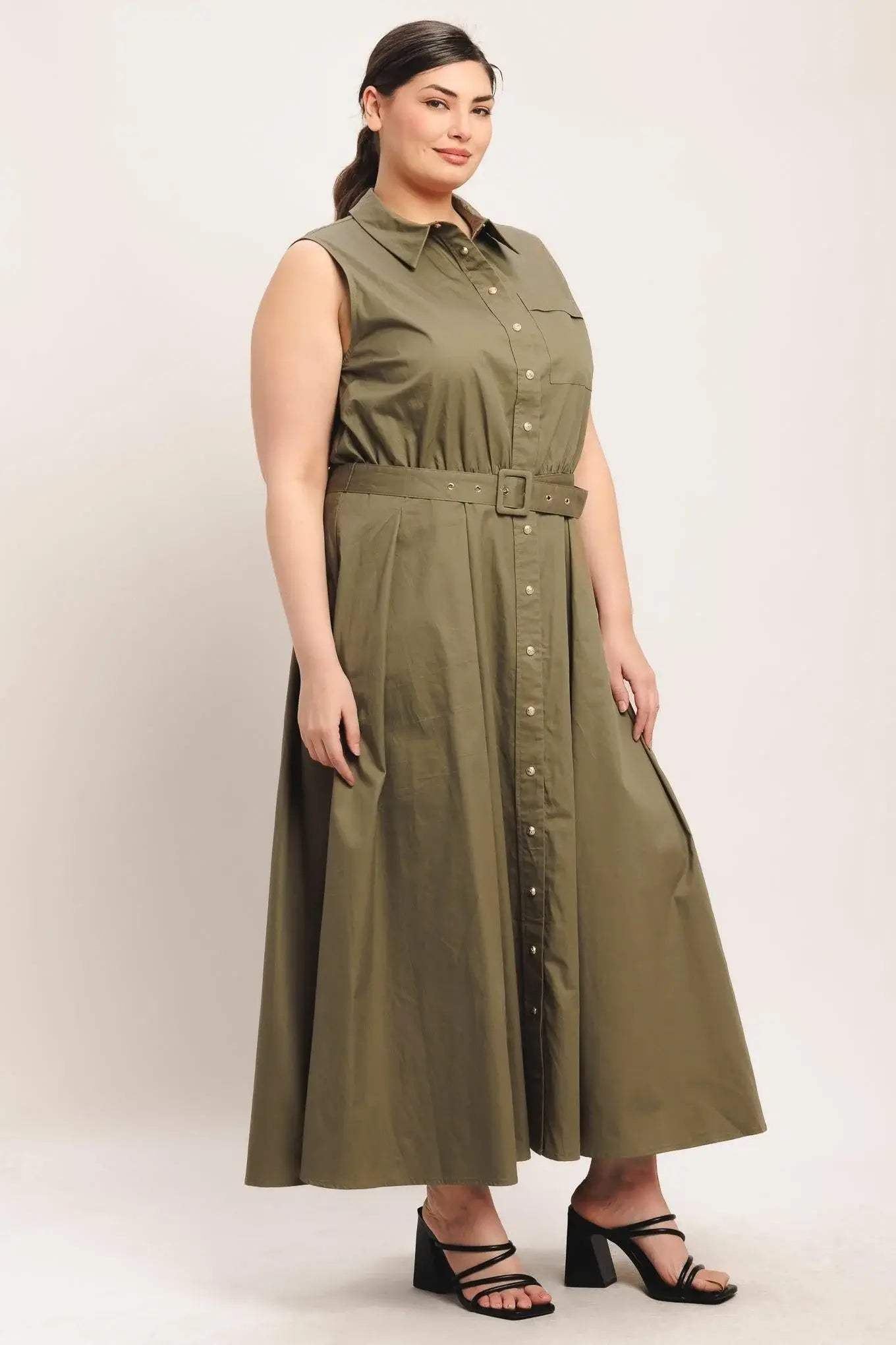 SIMPLY UNSTOPPABLE WOVEN MIDI DRESS - Flying Tomato - Flyclothing LLC