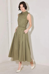 SIMPLY UNSTOPPABLE WOVEN MIDI DRESS - Flying Tomato - Flyclothing LLC