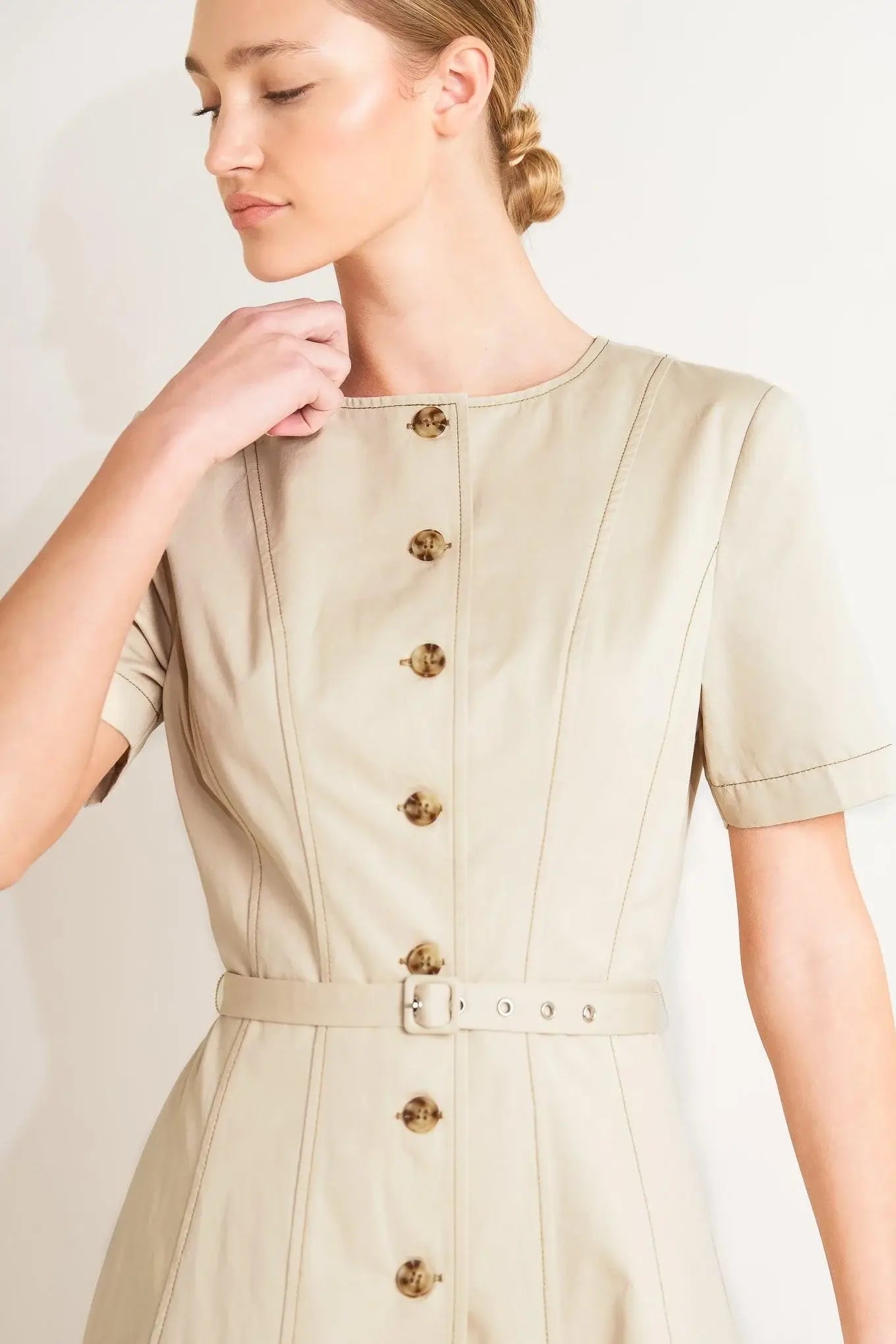 COMMAND THE ROOM WOVEN MIDI DRESS - Flying Tomato - Flyclothing LLC