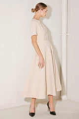 SPRING ICON WOVEN MIDI DRESS - Flying Tomato - Flyclothing LLC