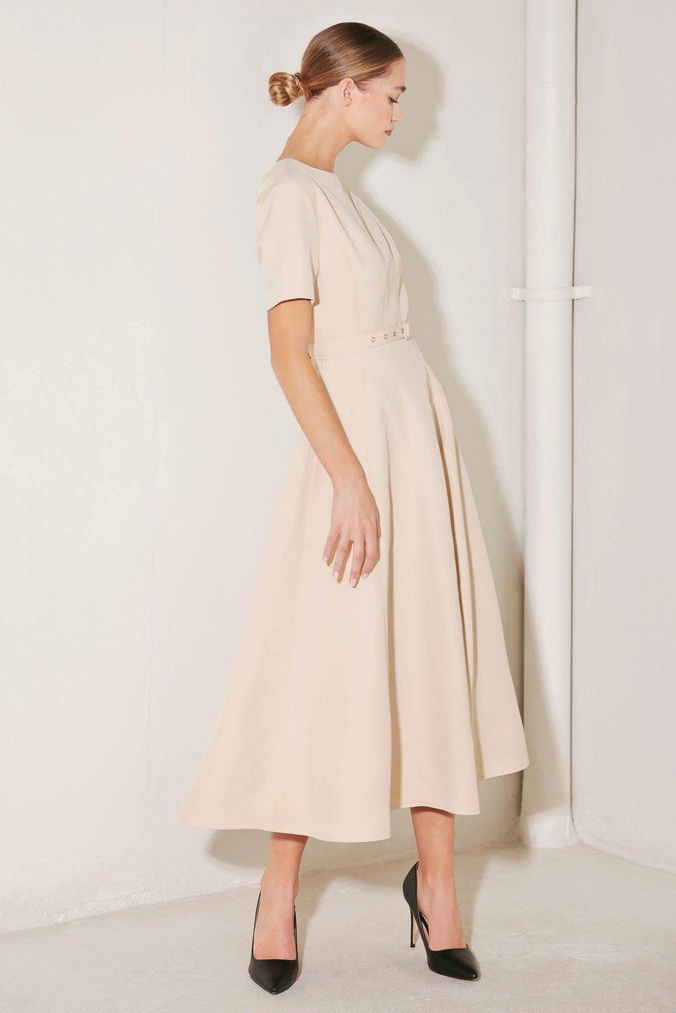 SPRING ICON WOVEN MIDI DRESS - Flying Tomato - Flyclothing LLC