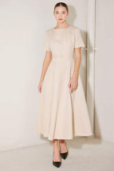 SPRING ICON WOVEN MIDI DRESS - Flying Tomato - Flyclothing LLC