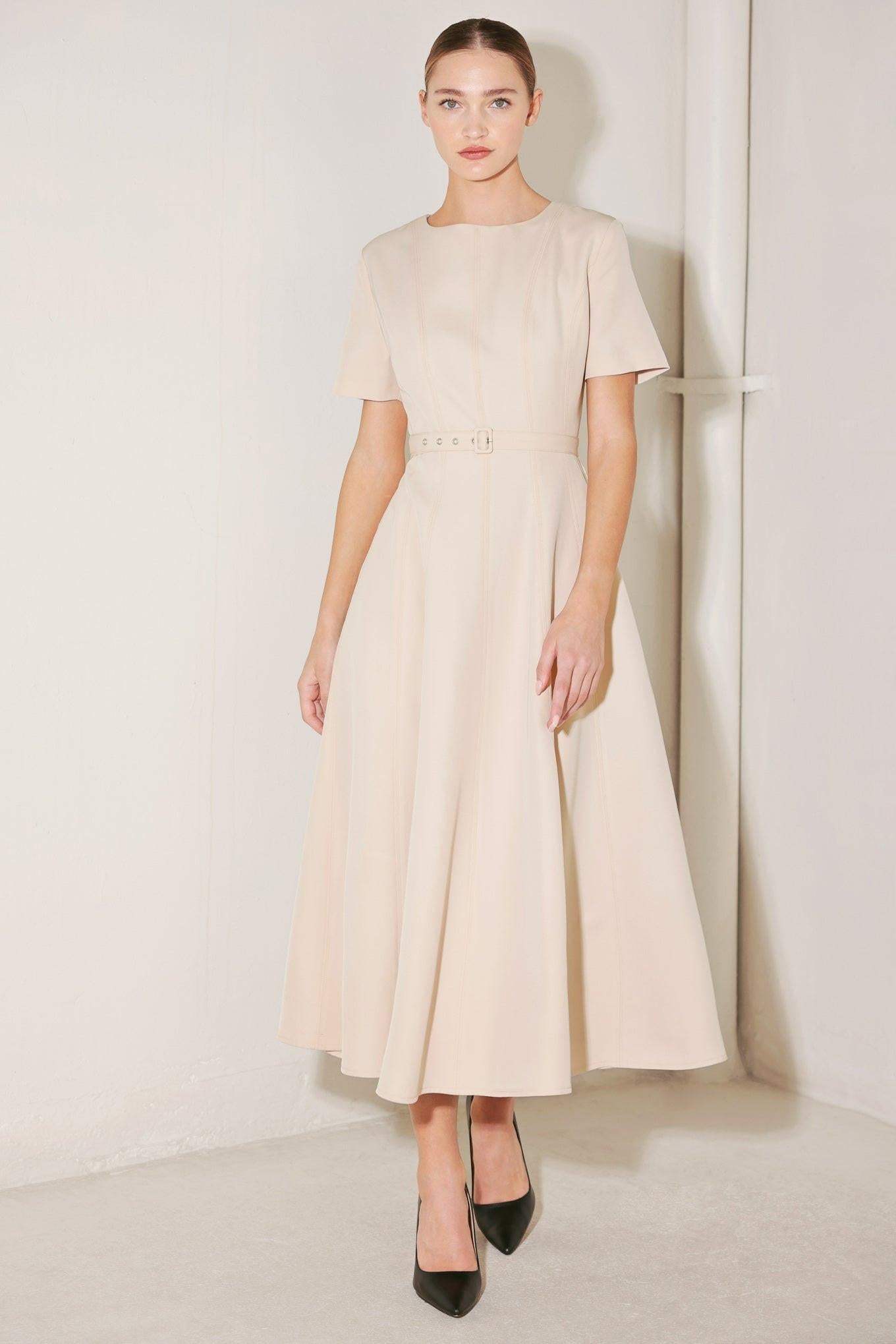 SPRING ICON WOVEN MIDI DRESS - Flying Tomato - Flyclothing LLC
