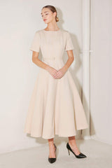SPRING ICON WOVEN MIDI DRESS - Flying Tomato - Flyclothing LLC