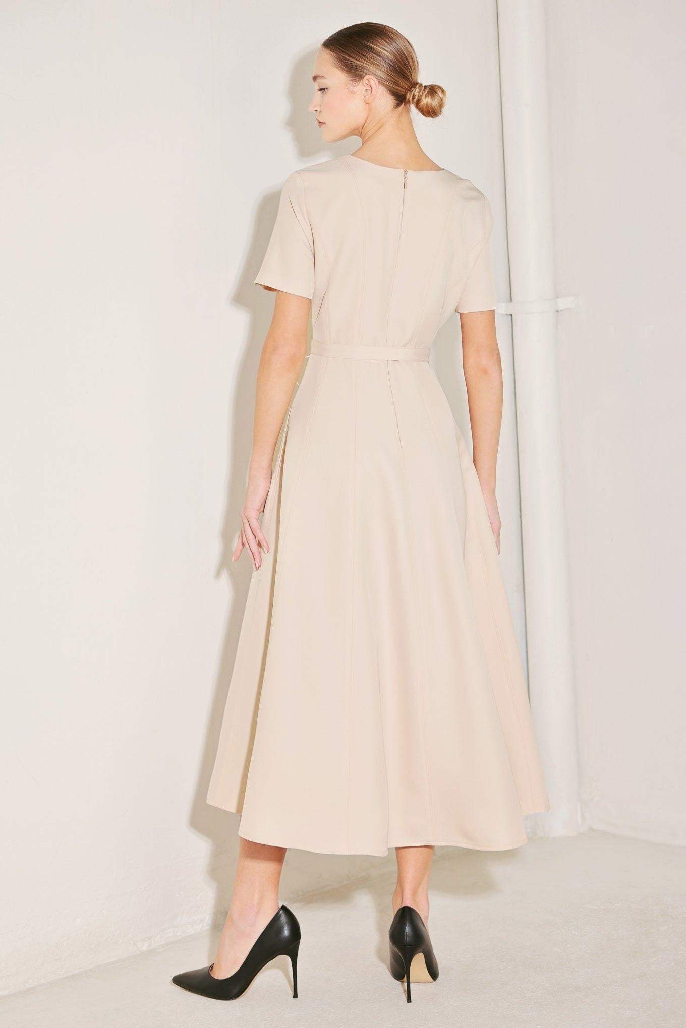 SPRING ICON WOVEN MIDI DRESS - Flying Tomato - Flyclothing LLC