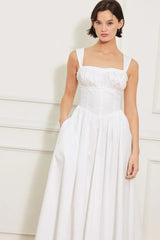 SWEETHEART SERENADE WOVEN MIDI DRESS - Flying Tomato - Flyclothing LLC