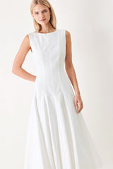 REFINED BEAUTY WOVEN MIDI DRESS - Flying Tomato - Flyclothing LLC