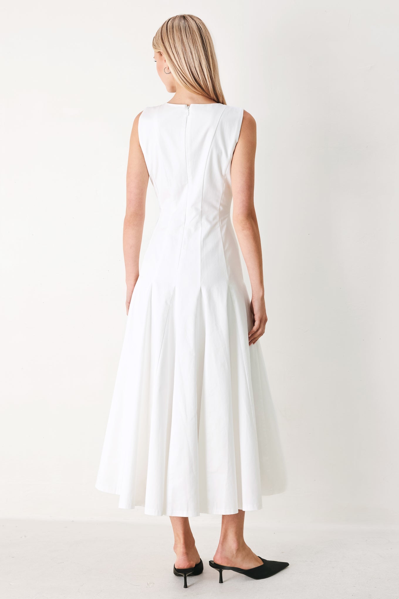 REFINED BEAUTY WOVEN MIDI DRESS - Flying Tomato - Flyclothing LLC