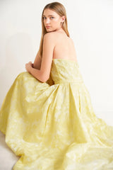 BUTTERCUP BLOOM WOVEN MIDI DRESS - Flying Tomato - Flyclothing LLC
