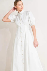SWEET SOPHISTICATION WOVEN MIDI DRESS - Flying Tomato - Flyclothing LLC