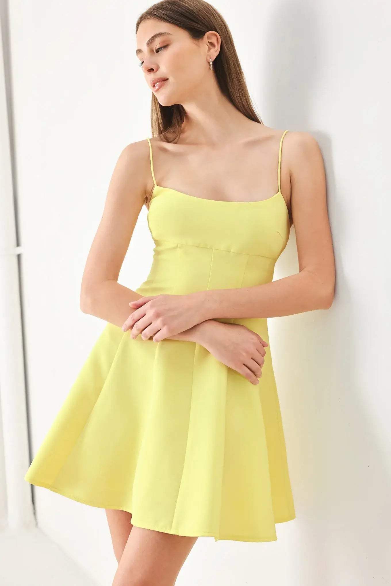 FRESH LINE WOVEN CAMI DRESS - Flying Tomato - Flyclothing LLC
