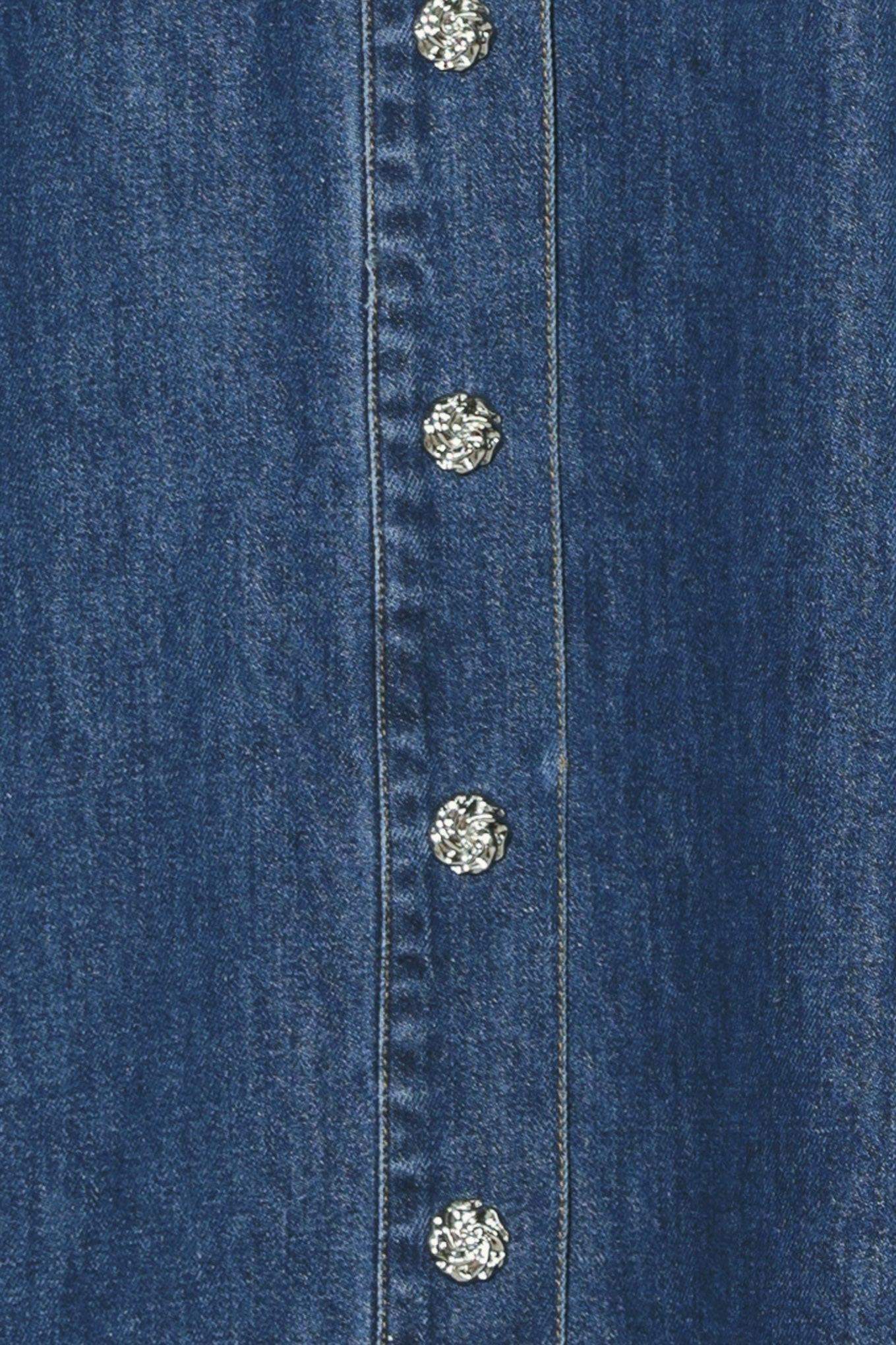 PARIS IN DENIM MIDI DRESS - Flying Tomato - Flyclothing LLC