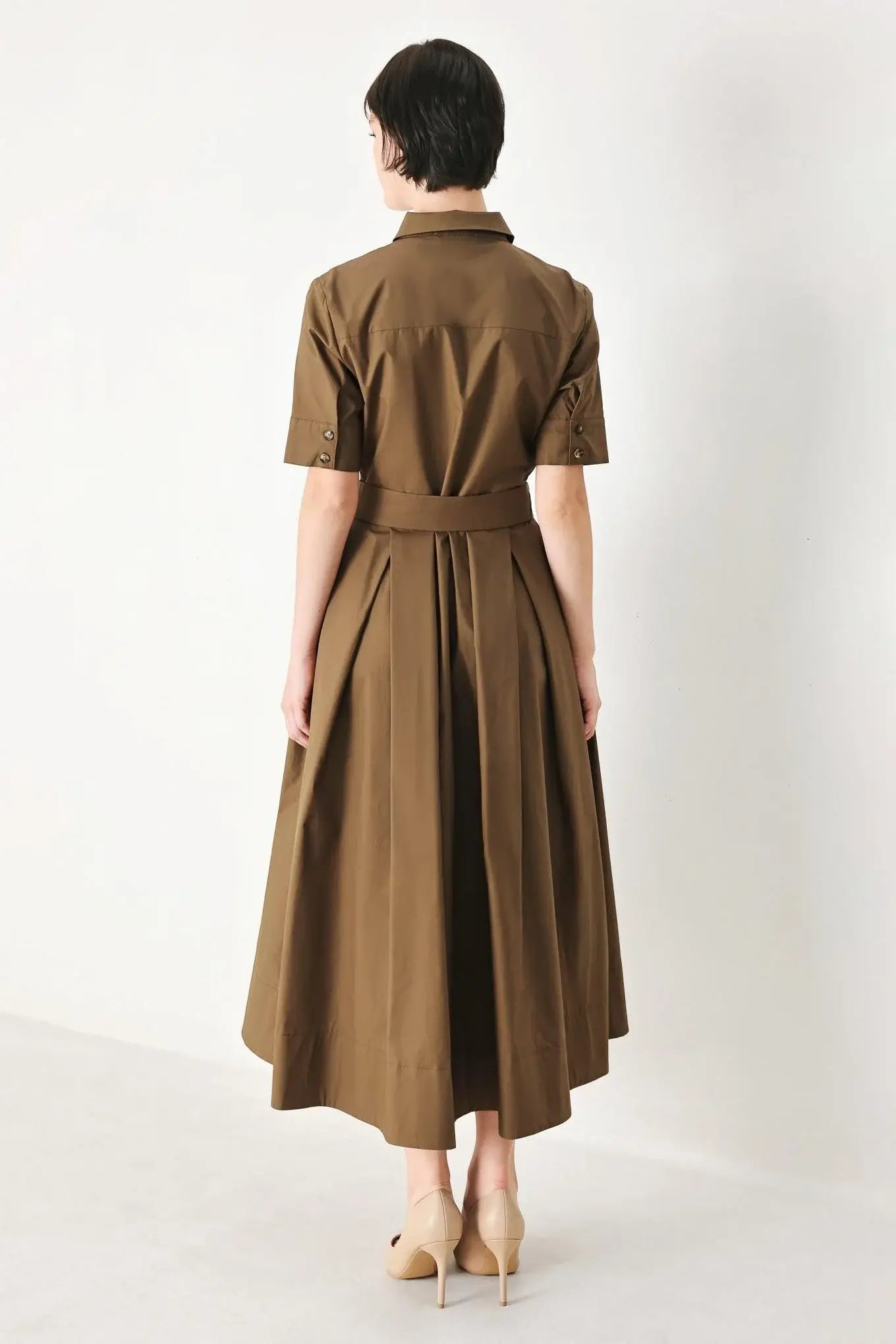 DESERT ICON WOVEN MIDI SHIRT DRESS - Flying Tomato - Flyclothing LLC