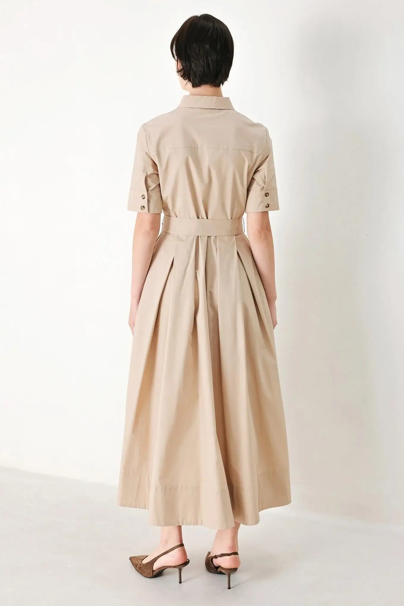 DESERT ICON WOVEN MIDI SHIRT DRESS - Flying Tomato - Flyclothing LLC