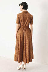 TIMELESS LOVE WOVEN EYELET MIDI DRESS - Flying Tomato - Flyclothing LLC