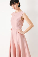 CALM AFTERGLOW BLUSH WOVEN MIDI DRESS - Flying Tomato - Flyclothing LLC