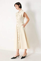 NEUTRAL COMMAND WOVEN SHIRT DRESS - Flying Tomato - Flyclothing LLC