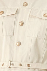 NEUTRAL COMMAND WOVEN SHIRT DRESS - Flying Tomato - Flyclothing LLC