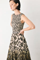 GOLDEN SAFARI RHAPSODY WOVEN MAXI DRESS