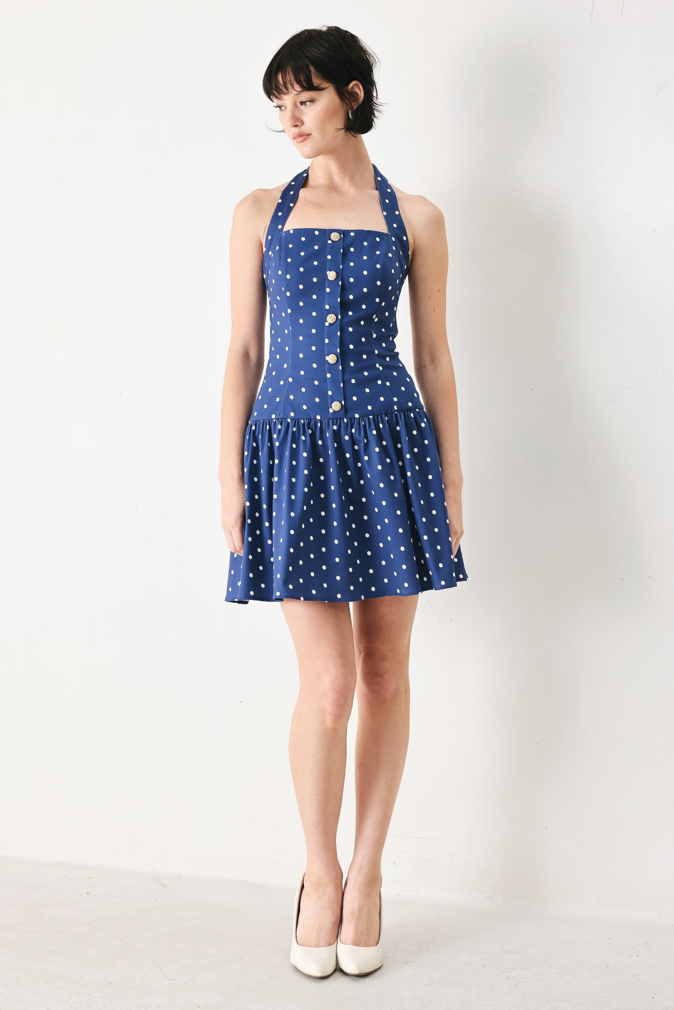 DOTS & DREAMS WOVEN MINI DRESS - Flying Tomato - Flyclothing LLC